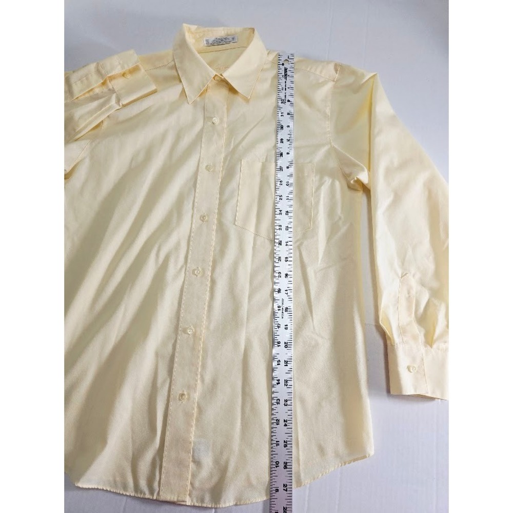 Foxcroft Wrinkle Free Womens Yellow Long Sleeve Button Up Shirt Size 6 small - Picture 4 of 9